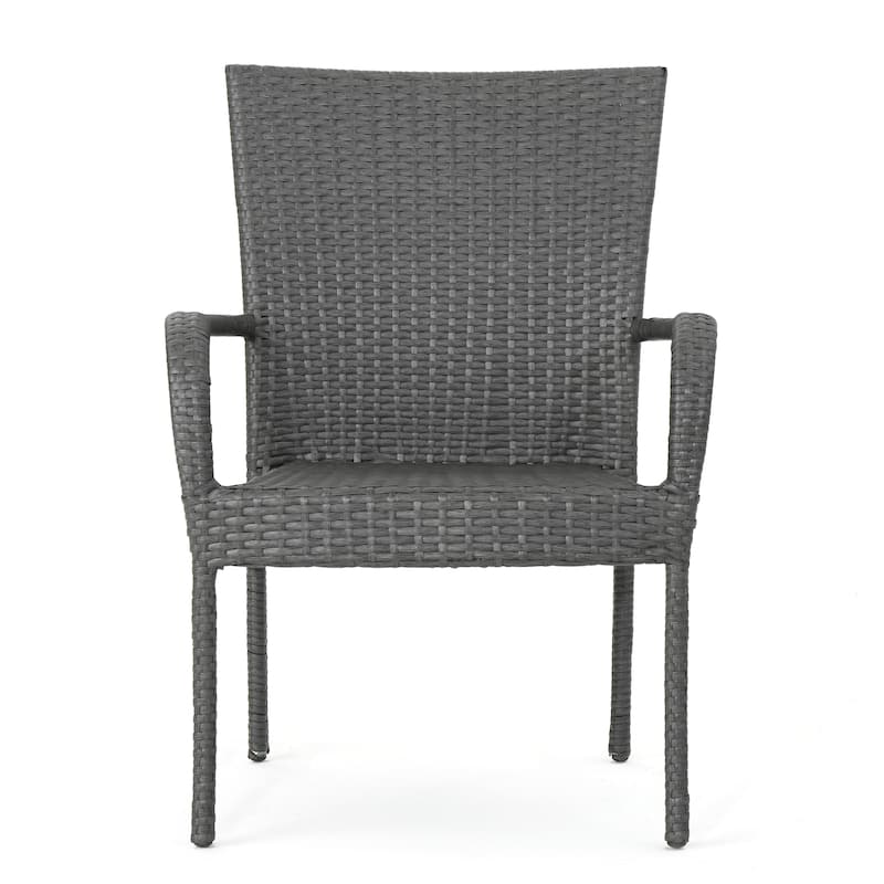 Christopher Knight Home Polk Outdoor 3-Piece Round Wicker Bistro Set