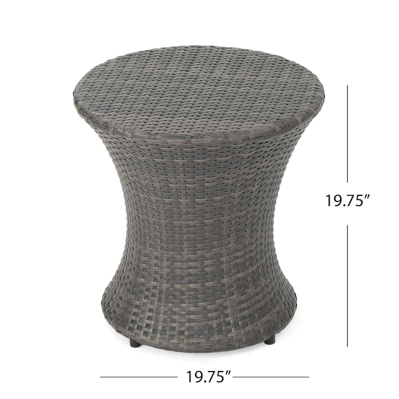 Christopher Knight Home Polk Outdoor 3-Piece Round Wicker Bistro Set