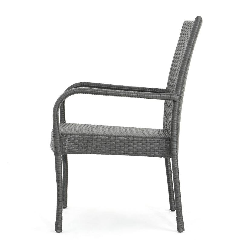 Christopher Knight Home Polk Outdoor 3-Piece Round Wicker Bistro Set