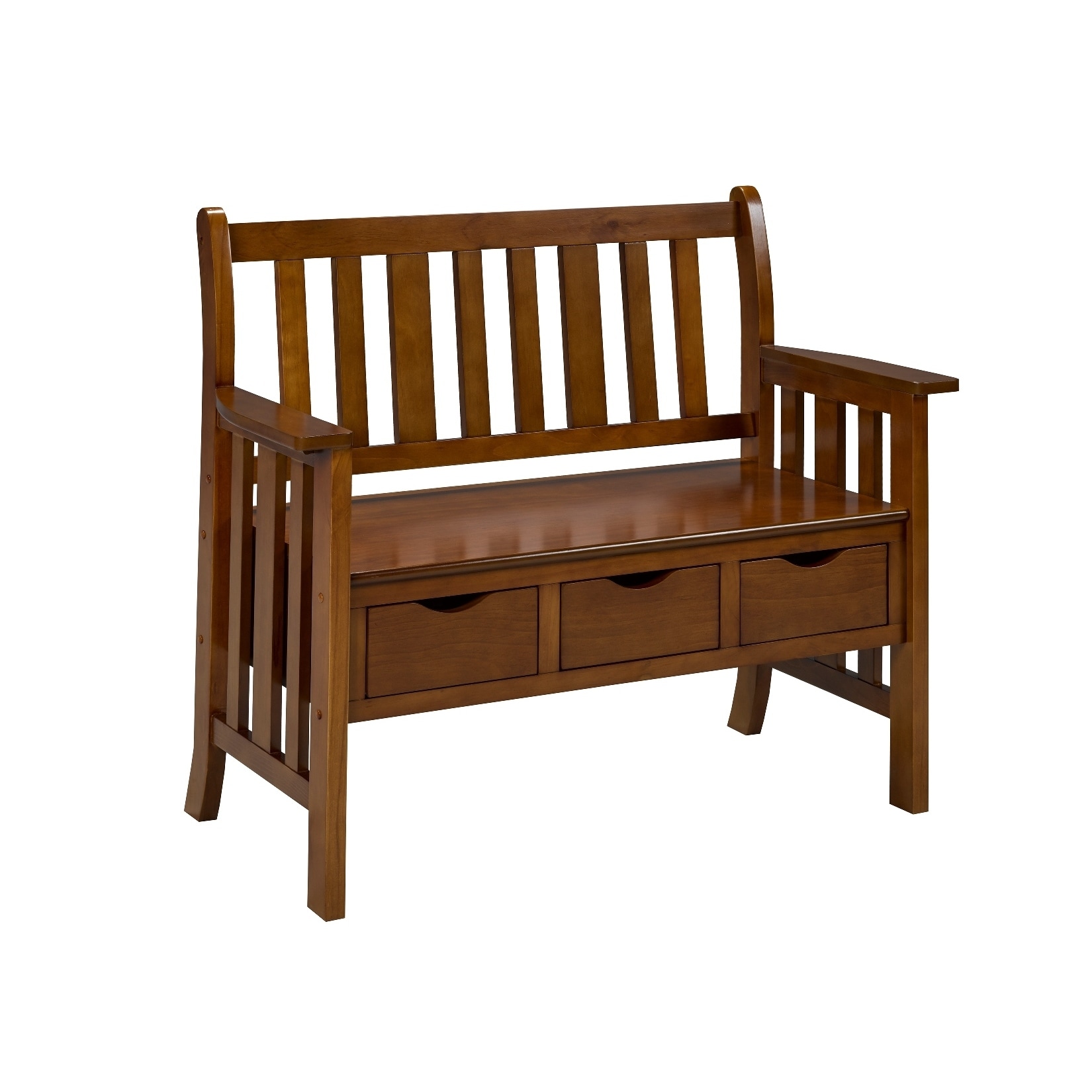 Shop Brassex Hallway Bench With Storage Oak Free Shipping Today