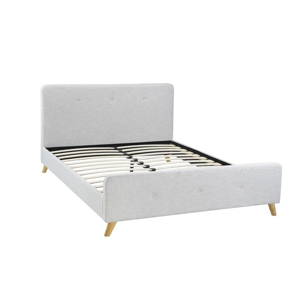 Brex 8177q Gr Grey Fabric Upholstered Queen Tufted Platform Brex 8177q Gr Grey Fabric Upholstered Queen Tufted Platform Bed