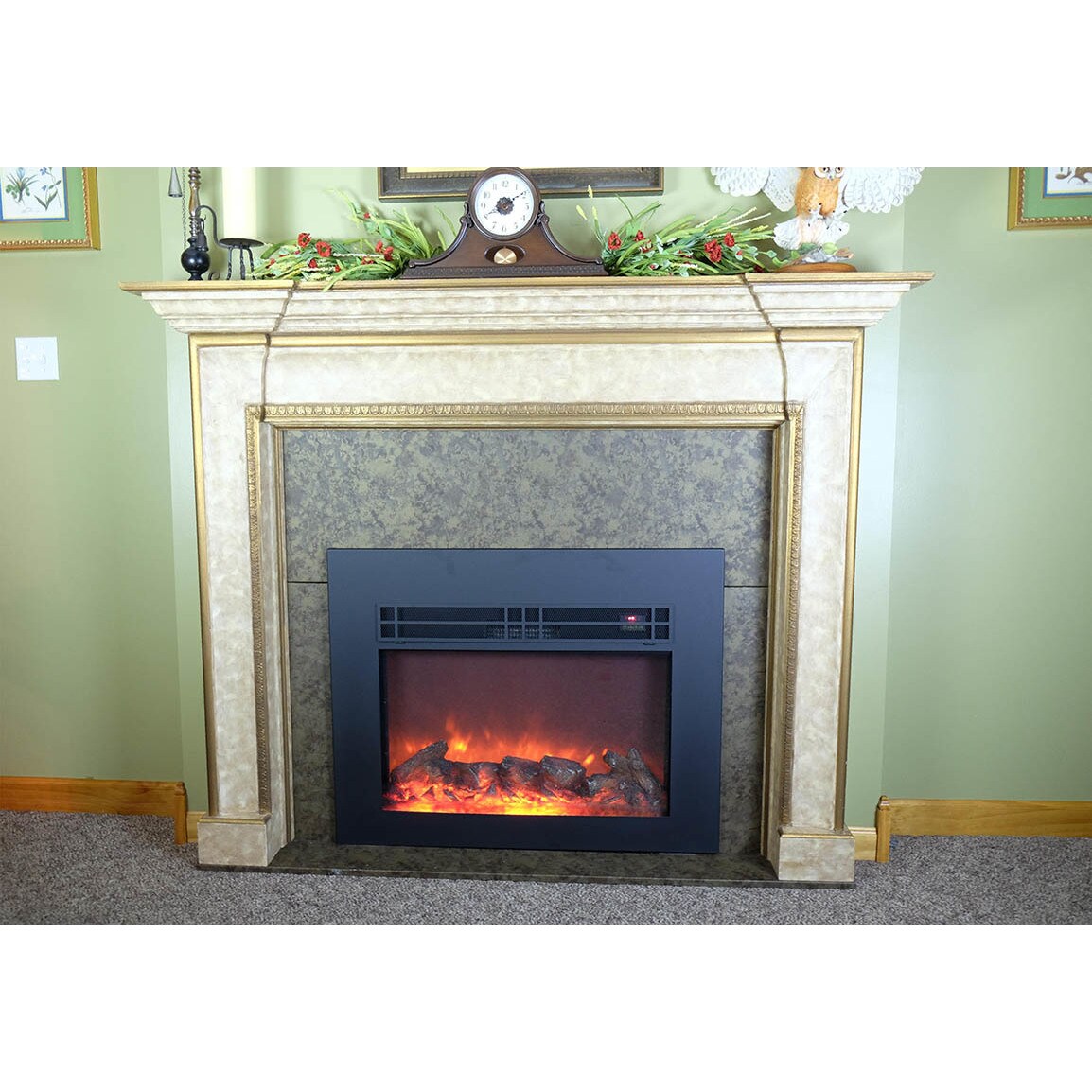 Shop Aa Warehousing True Flame Electric Fireplace Insert 24 With