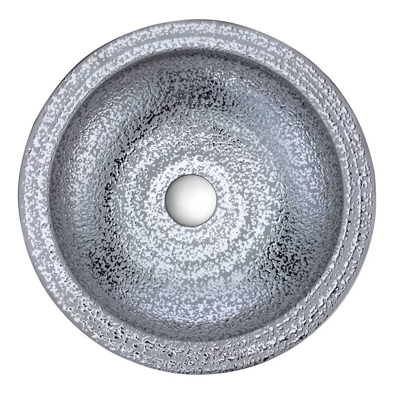 ANZZI Regalia Series Vessel Sink in Speckled Silver