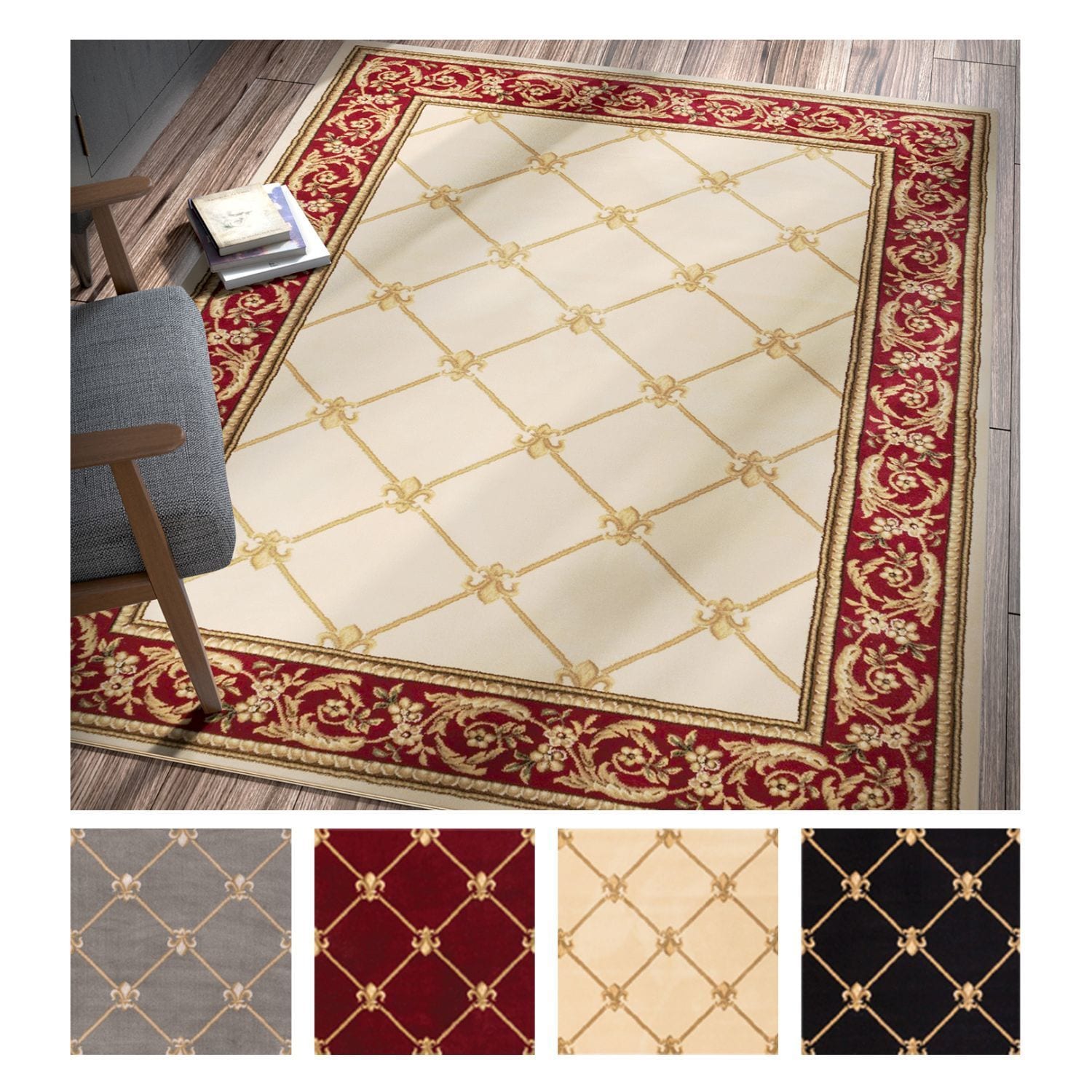 Well Woven Agra Royal Trellis Area Rug - 3'11" x 5'3" - 3'11" x 5'3"