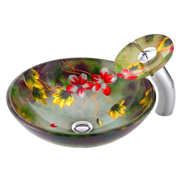 Shop Anzzi Impasto Series Vessel Sink In Hand Painted Mural