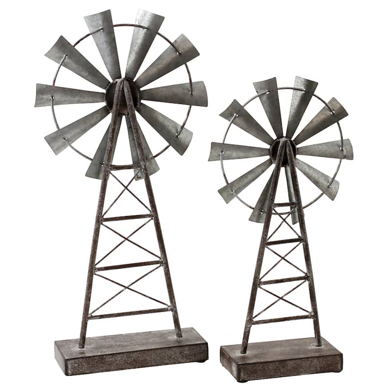 The Gray Barn Jartop Farmhouse Windmill Table Top Decor (Set of 2)