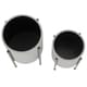 preview thumbnail 5 of 7, Tania Grey Metal Mid-century Modern Planters (Set of 2) - 23' x 12.5'