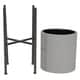 preview thumbnail 6 of 7, Tania Grey Metal Mid-century Modern Planters (Set of 2) - 23' x 12.5'