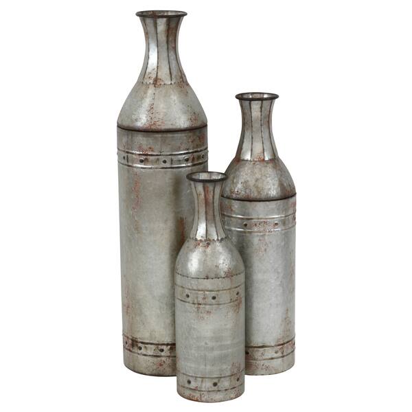 Shop Jamie Tall Metal Vases Set Of 3 Overstock 16303917