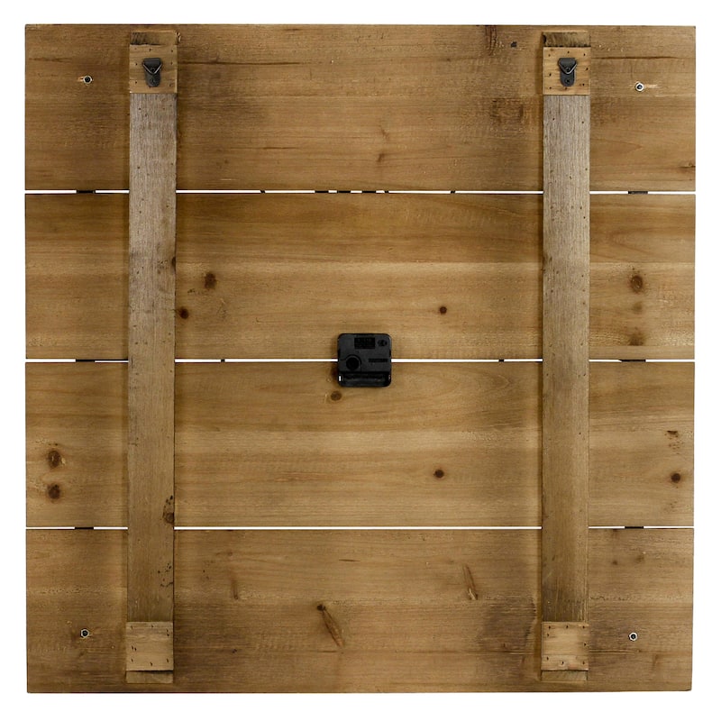 The Gray Barn Jartop Square Distressed Wood Wall Clock