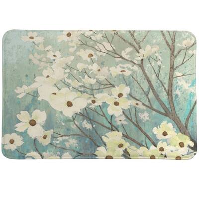 Laural Home Flowering Dogwood Blossoms Memory Foam Rug