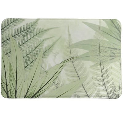 Laural Home Tropical X-Ray Ferns Memory Foam Rug