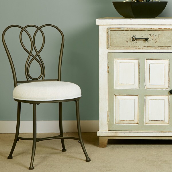 Hillsdale Furniture Christina Vanity Stool in Bronze Finish