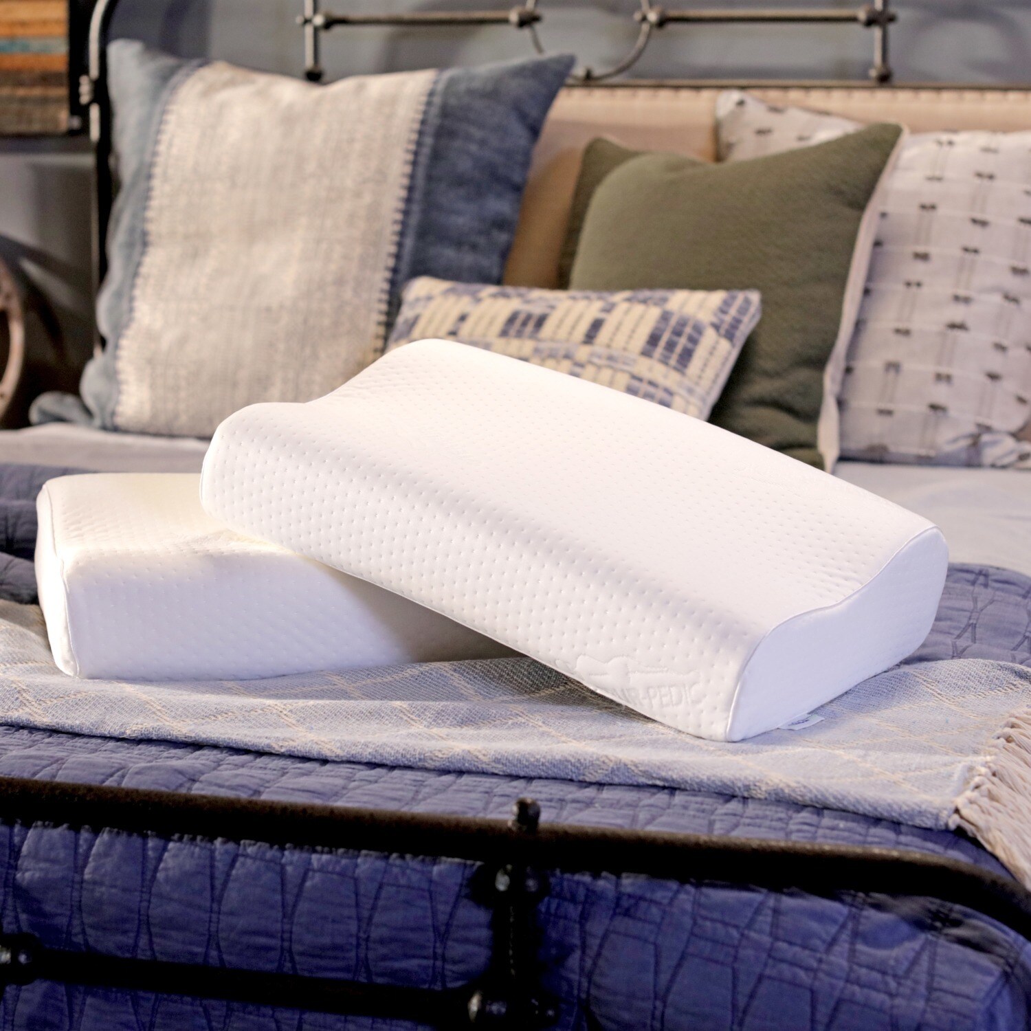 Shop Tempur Neck Gel Contour Pillow On Sale Free Shipping