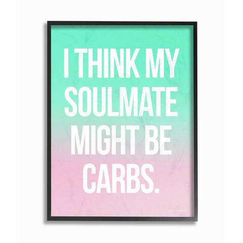 lulusimonSTUDIO Carb Soulmate Humor Framed Giclee Art