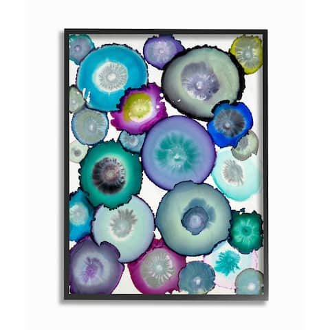 Watercolor Geodes Framed Giclee Texturized Art