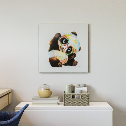 Yosemite Home Decor Smarty Panda Original Hand-Painted Wall Art - multi