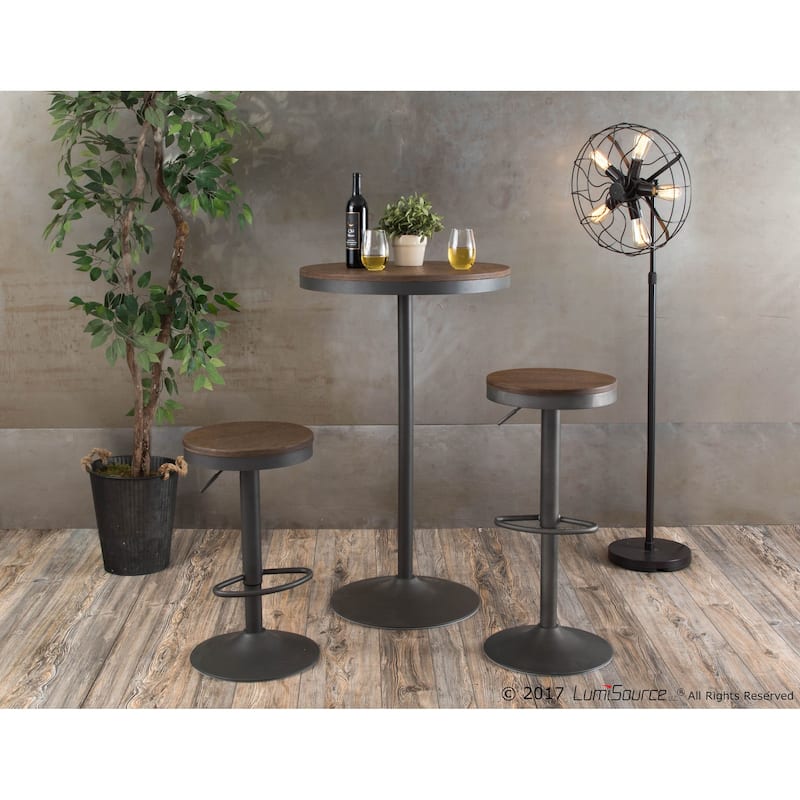 Dakota 3pc Industrial Pub/Dining Set by LumiSource - N/A