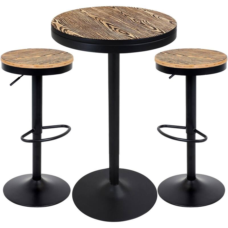 Dakota 3pc Industrial Pub/Dining Set by LumiSource - N/A