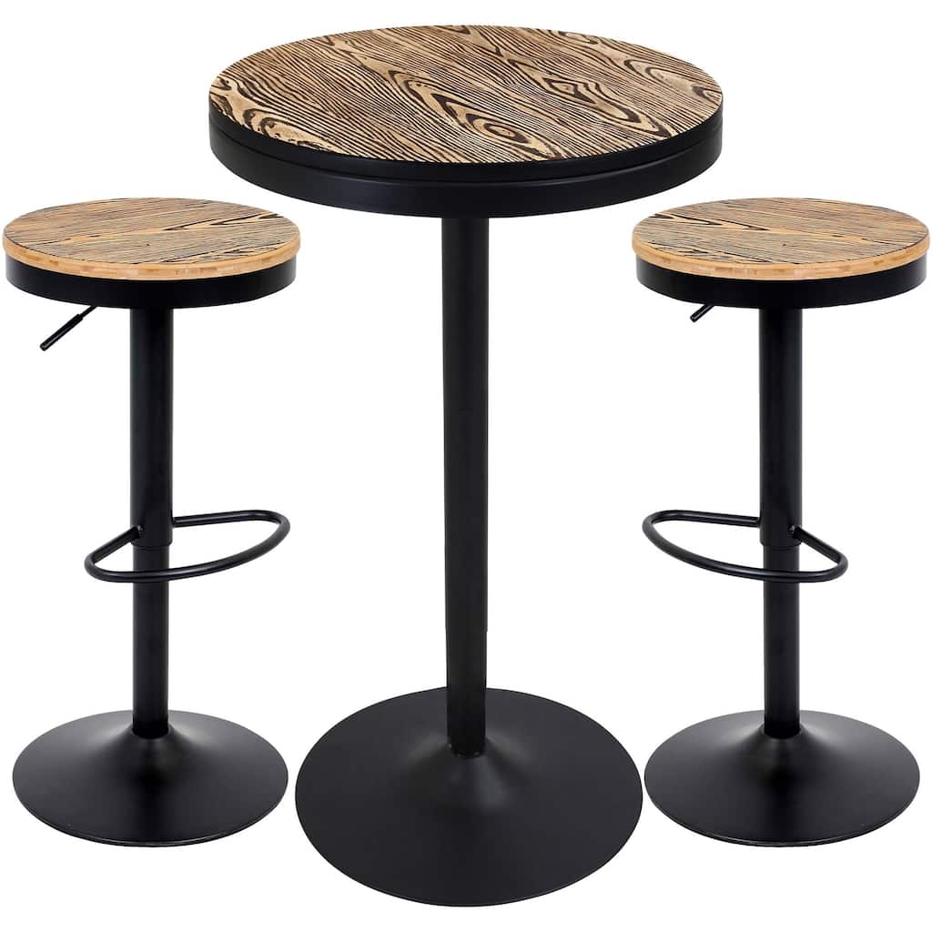 Dakota 3pc Industrial Pub/Dining Set by LumiSource