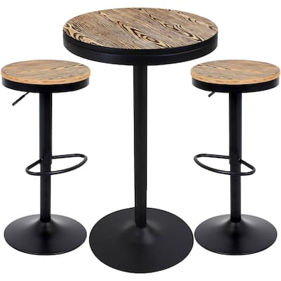 Dakota 3pc Industrial Pub/Dining Set by LumiSource
