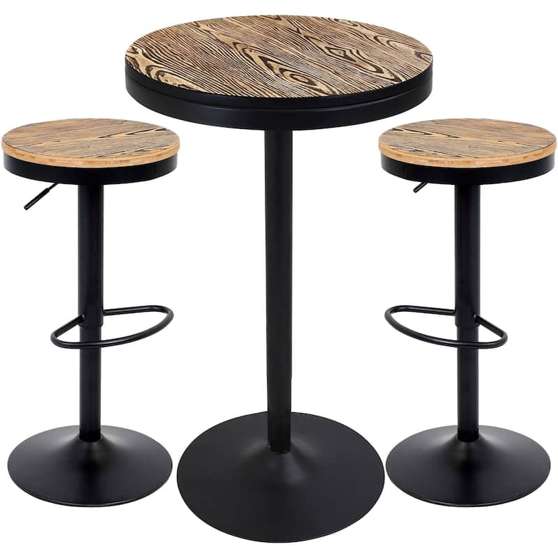 Dakota 3pc Industrial Pub/Dining Set by LumiSource