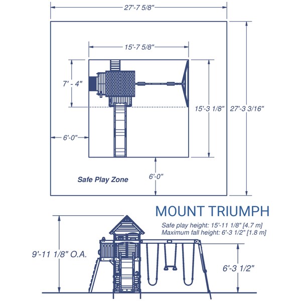 backyard discovery mount triumph all cedar swingset