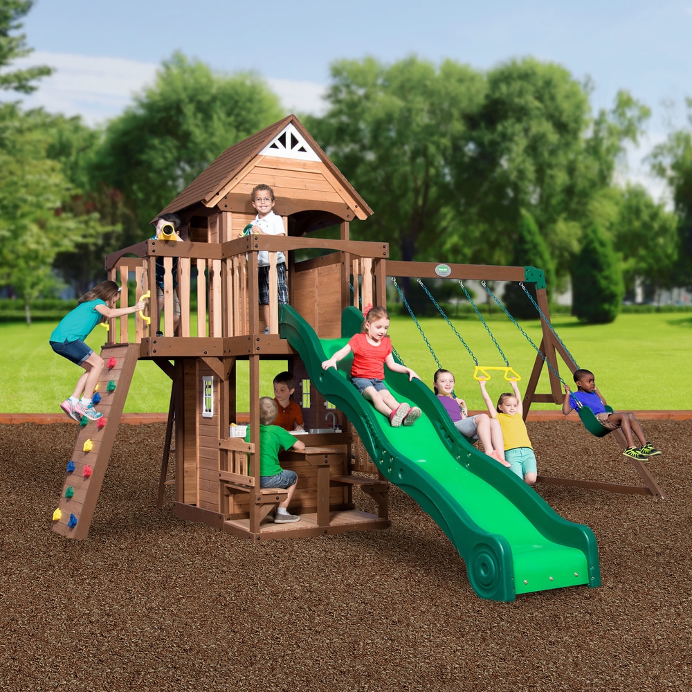 backyard discovery canyon creek all cedar swing set