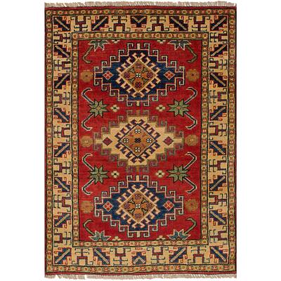 ecarpetgallery Hand-Knotted Finest Gazni Red Wool Rug (2'8 x 4'0)