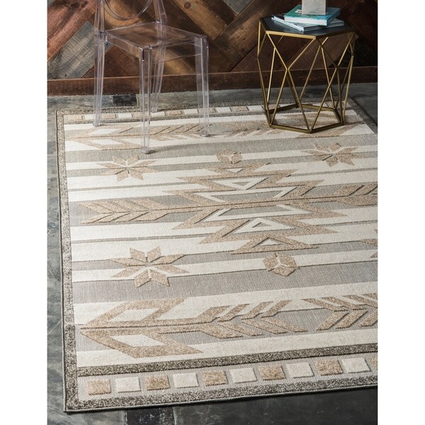 Unique Loom Albuquerque Indoor Outdoor Area Rug 6 X