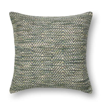 Woven Multi Green/ Plum Chevron 22-inch Throw Pillow or Pillow Cover