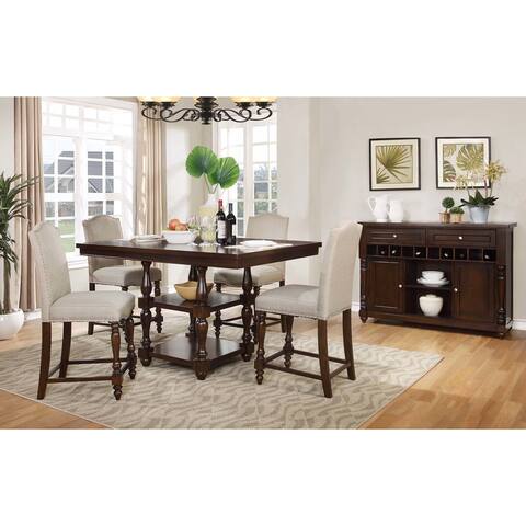 Best Master Furniture D1181 Counter Height Table - Walnut
