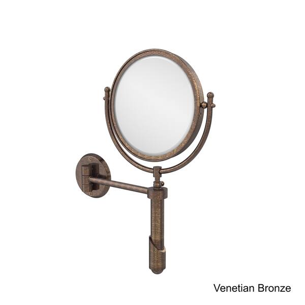 Allied Brass Soho 8-in x 15-in Antique Pewter Double-Sided Magnifying Wall-Mounted Vanity Mirror Allied Brass Soho 8-in x 15-in Antique Pewter Double-Sided Magnifying Wall-Mounted Vanity Mirror