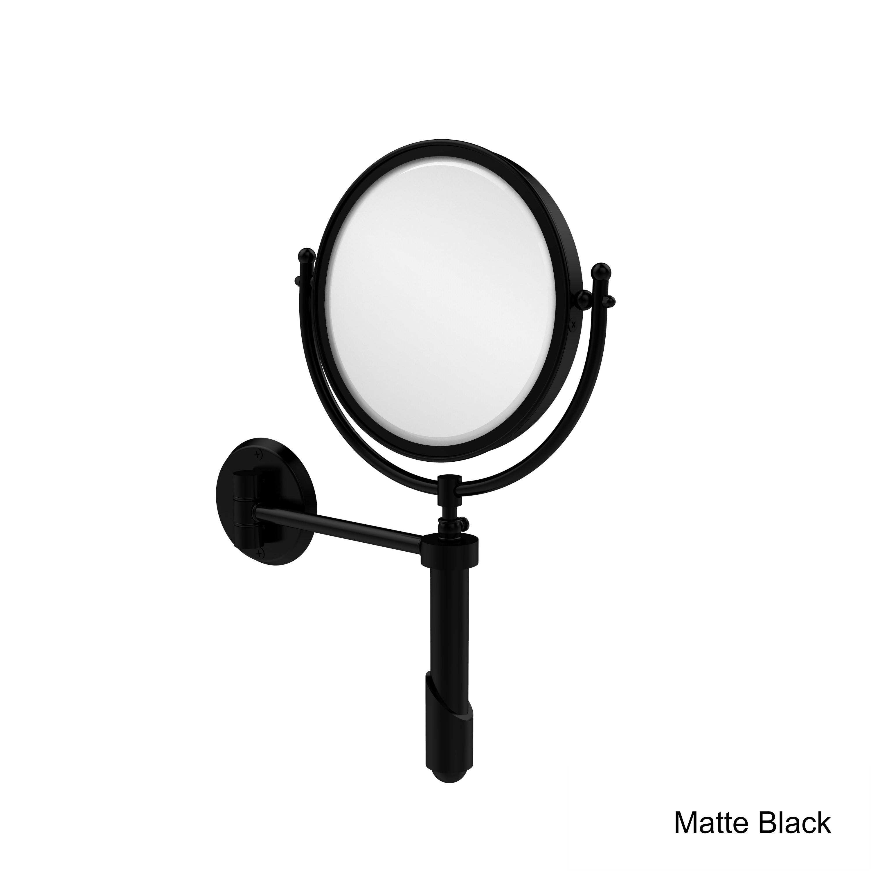 Allied Brass Soho 8-in x 15-in Matte White Double-Sided Magnifying Wall-Mounted Vanity Mirror Allied Brass Soho 8-in x 15-in Matte White Double-Sided Magnifying Wall-Mounted Vanity Mirror