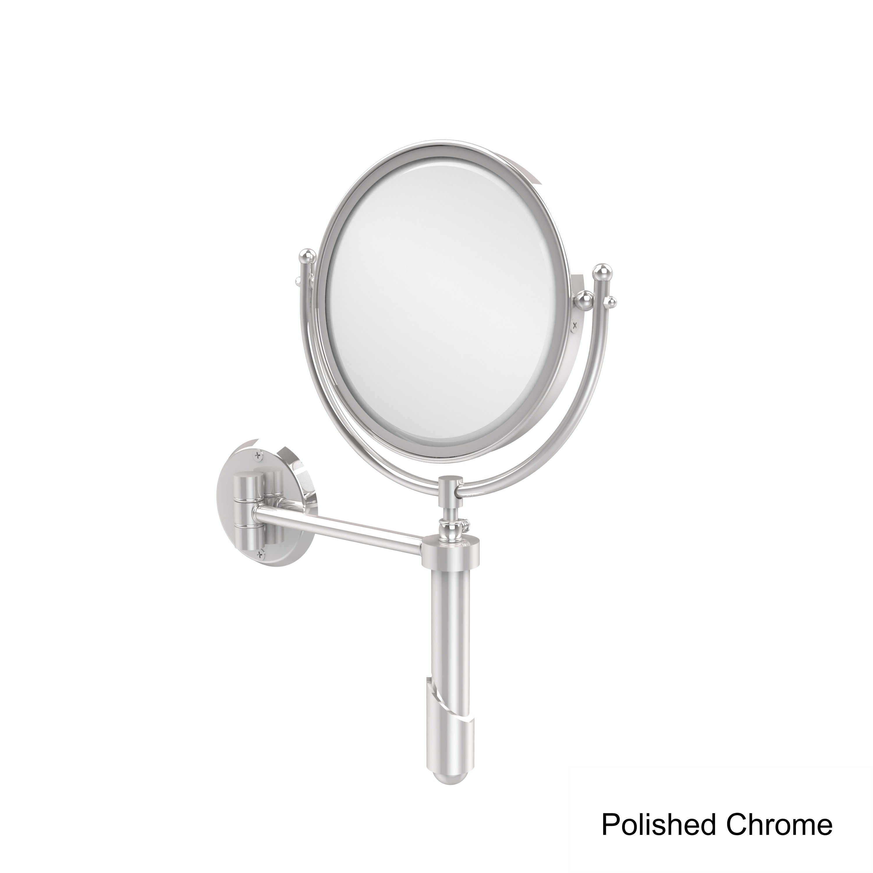Allied Brass Soho 8-in x 15-in Polished Chrome Double-Sided Magnifying Wall-Mounted Vanity Mirror Allied Brass Soho 8-in x 15-in Polished Chrome Double-Sided Magnifying Wall-Mounted Vanity Mirror