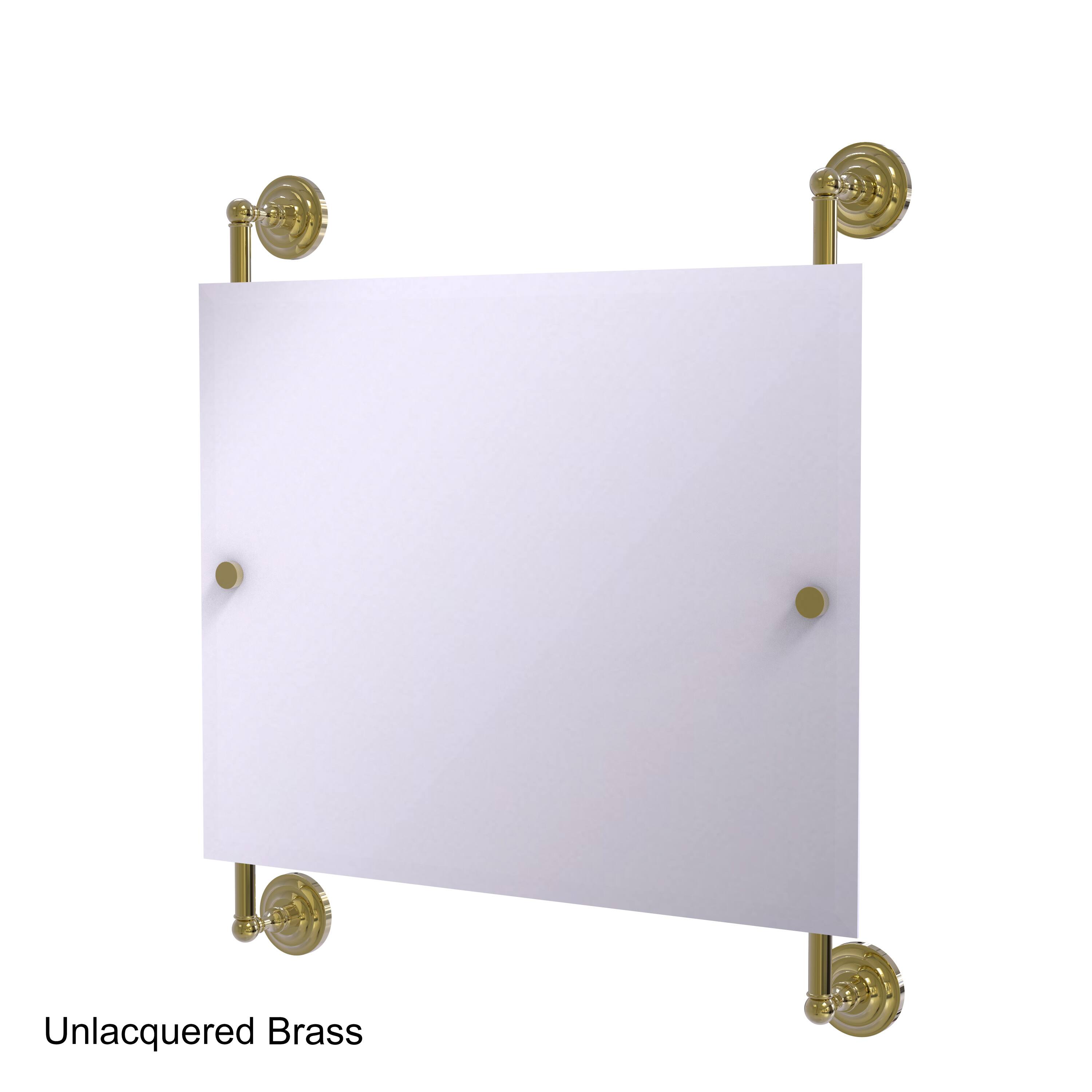 Allied Brass Prestige Que New Landscape Rectangular Frameless Rail 