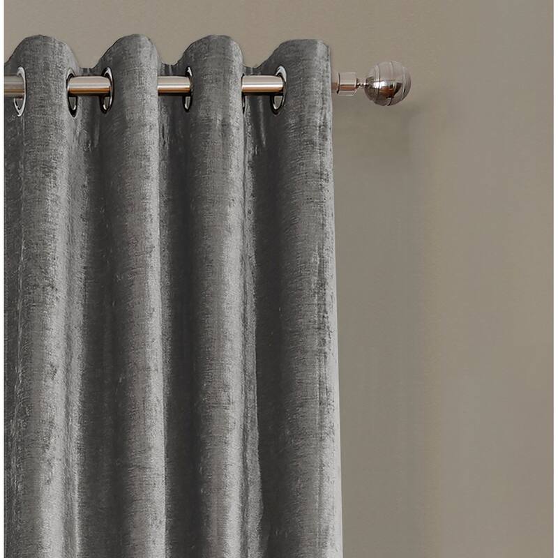 Elrene Victoria Velvet Blackout Energy Efficient Grommet Top Curtain Panel