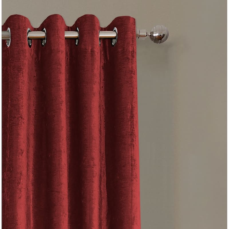 Elrene Victoria Velvet Blackout Energy Efficient Grommet Top Curtain Panel