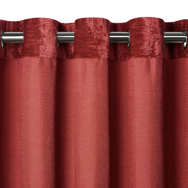 Elrene Victoria Velvet Blackout Energy Efficient Grommet Top Curtain Panel