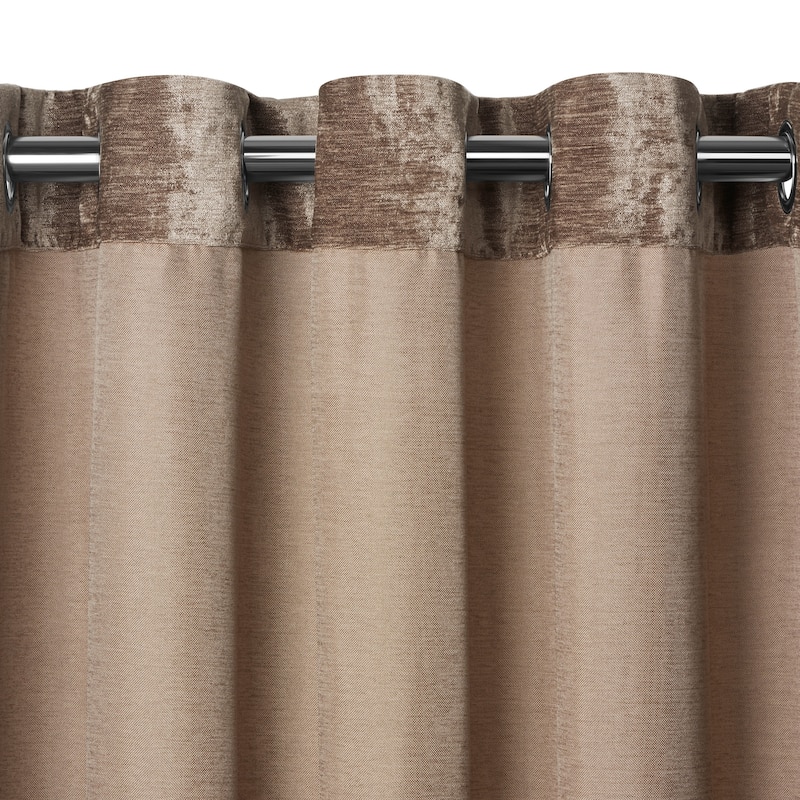 Elrene Victoria Velvet Blackout Energy Efficient Grommet Top Curtain Panel