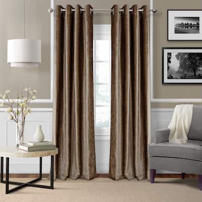 Elrene Victoria Velvet Blackout Energy Efficient Grommet Top Curtain Panel