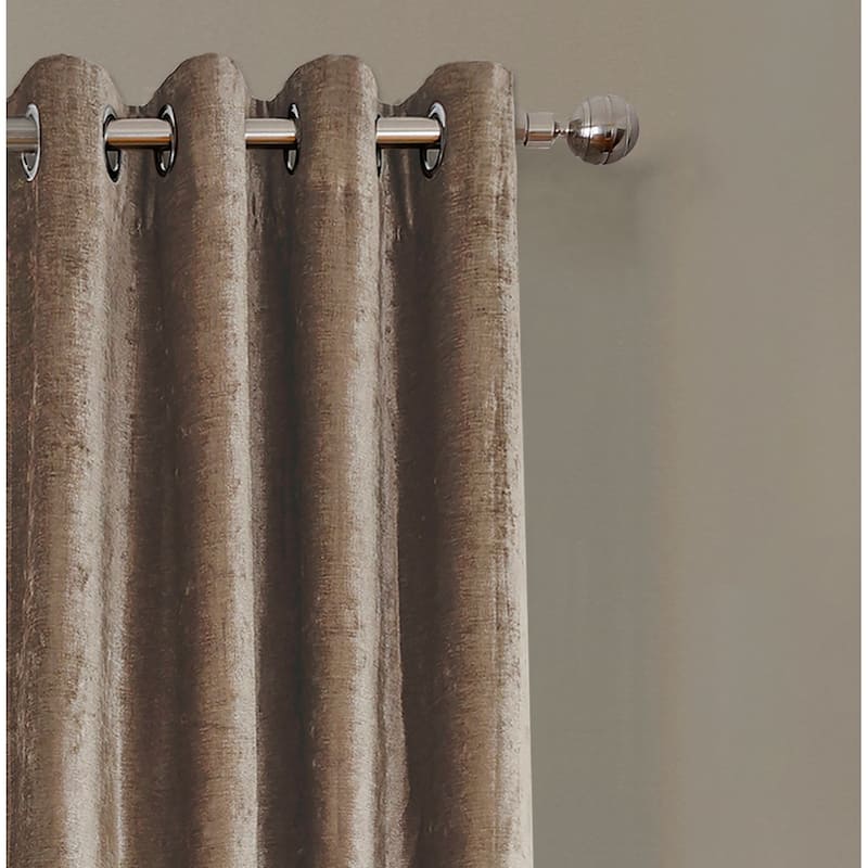 Elrene Victoria Velvet Blackout Energy Efficient Grommet Top Curtain Panel