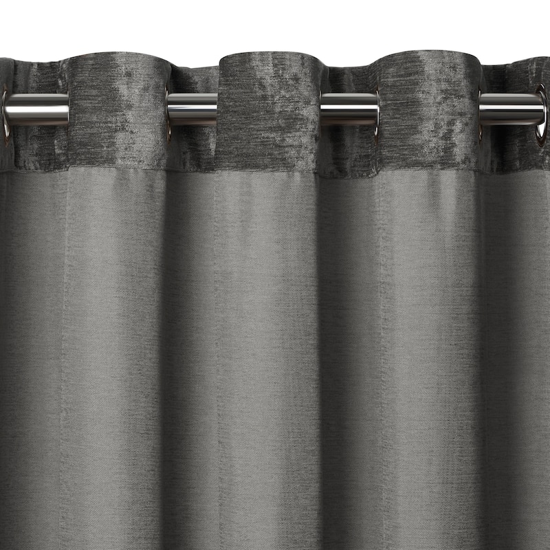 Elrene Victoria Velvet Blackout Energy Efficient Grommet Top Curtain Panel