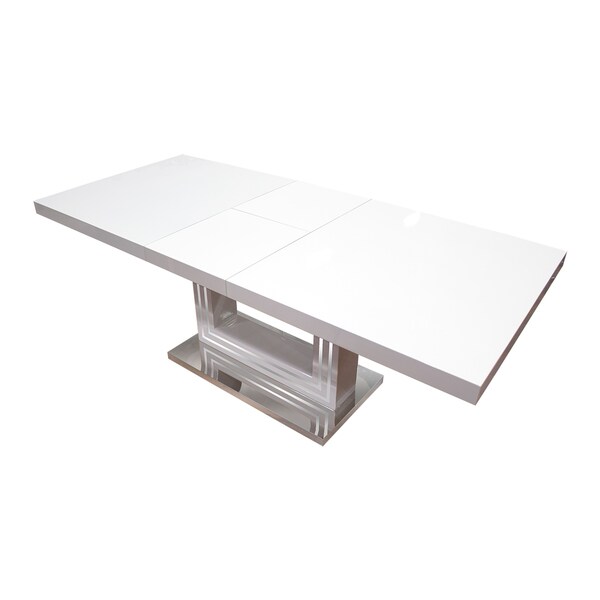 Best Master Furniture BA207 White Wood Dining Table
