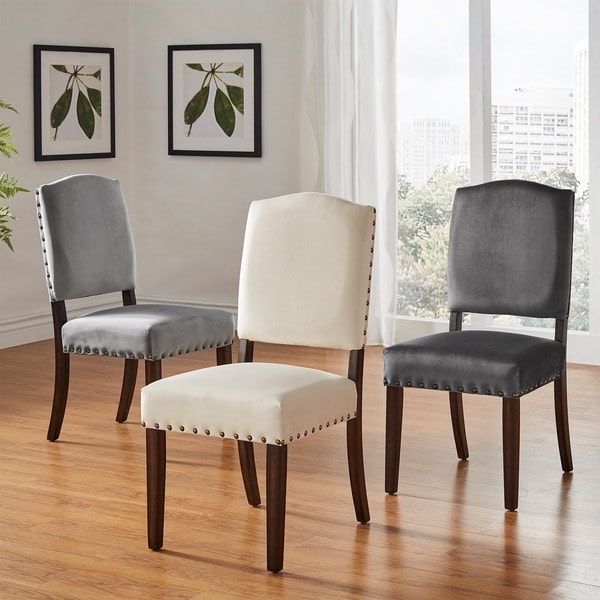 Shop Benchwright Ii Velvet Nailhead Dining Chairs Set Of 2