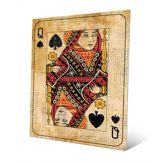 Vintage Queen Playing Card Wall Art Print on Metal - Bed Bath & Beyond ...