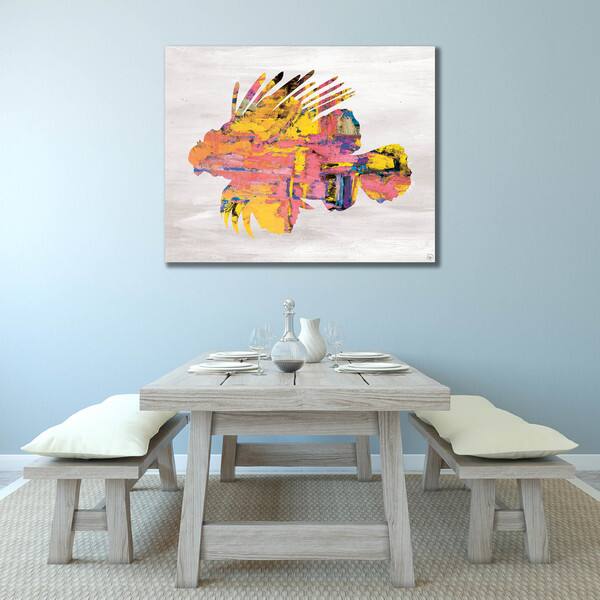 Wild Colorful Lion Fish Wall Art Print On Metal Overstock 16306513
