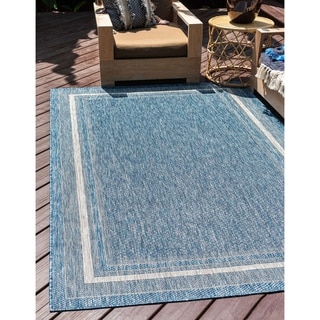 Unique Loom Outdoor Soft Border Area Rug