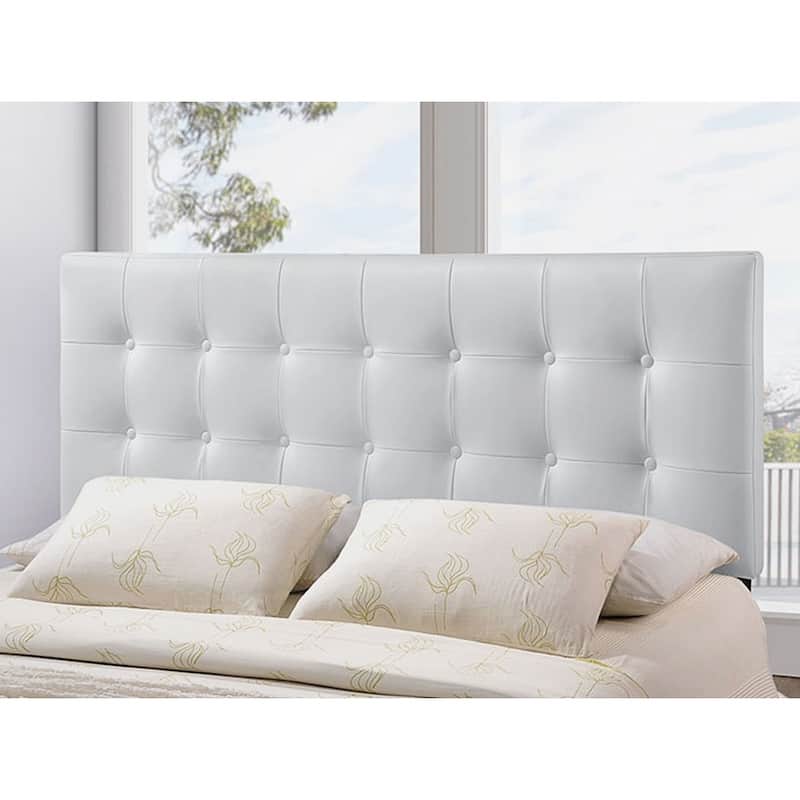 Heritage Stylish White Upholstered Queen Size Headboard