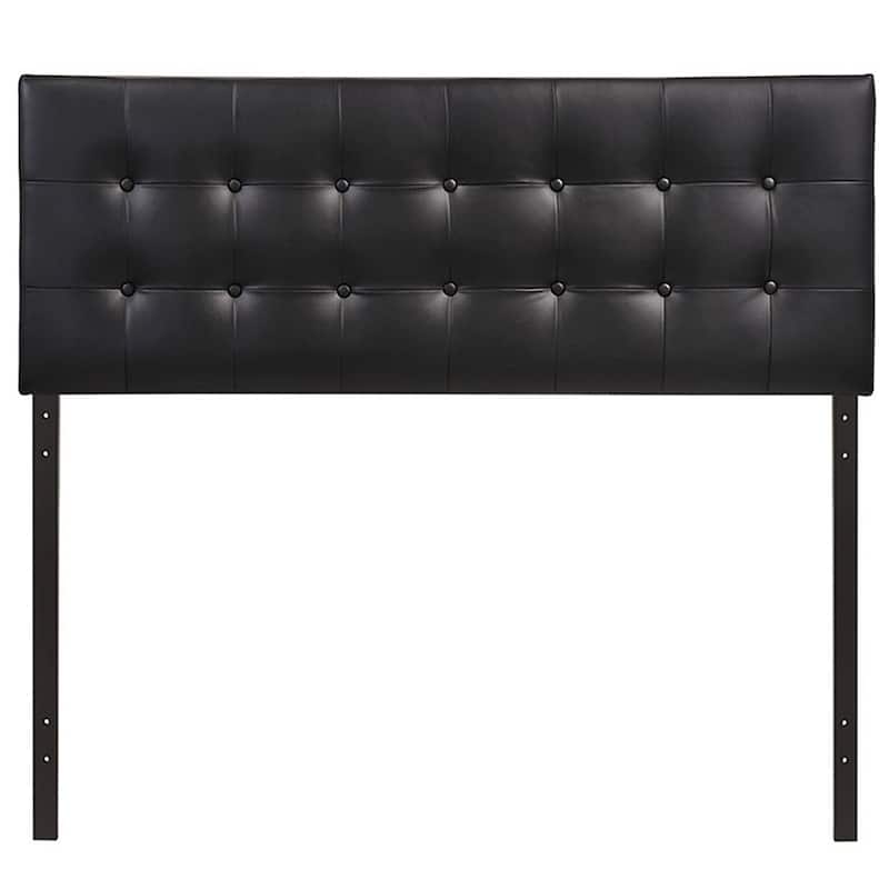 Heritage Stylish Black Upholstered Queen Size Headboard